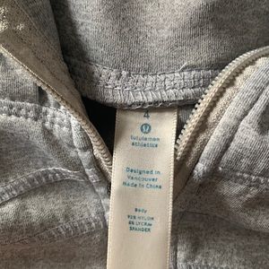 grey lululemon full zip up!